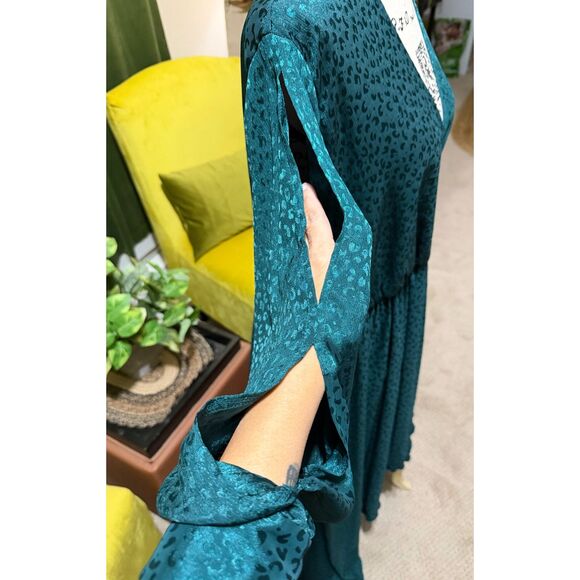 Alexa B Nites Jade Teal Jacquard Evening Gown – Woman’s 18W - Picture 5 of 9